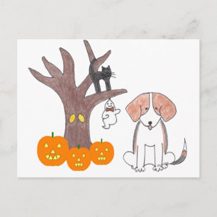 Briefkaart van de Herfst van Beagle