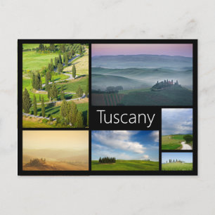 Briefkaart van de het lijstcollage van Toscanië