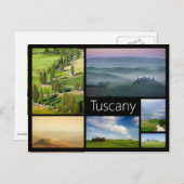 Briefkaart van de het lijstcollage van Toscanië (Voorkant / Achterkant)