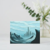 briefkaart van de iceworld scifi/fantasy art (Staand voorkant)