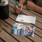 Briefkaart van de IJslandse Waterverf in Reykjavik