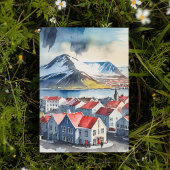 Briefkaart van de IJslandse Waterverf in Reykjavik