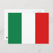 Briefkaart van de Italiaanse vlag (Voorkant / Achterkant)