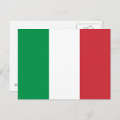 Briefkaart van de Italiaanse vlag (Voorkant / Achterkant)