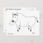 Briefkaart van de Kunst van de stier het Volks (Voorkant / Achterkant)