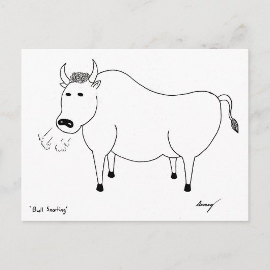Briefkaart van de Kunst van de stier het Volks (Voorkant)
