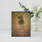 briefkaart van de kunstpop (Staand voorkant)