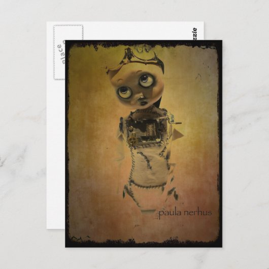 briefkaart van de kunstpop (Voorkant / Achterkant)