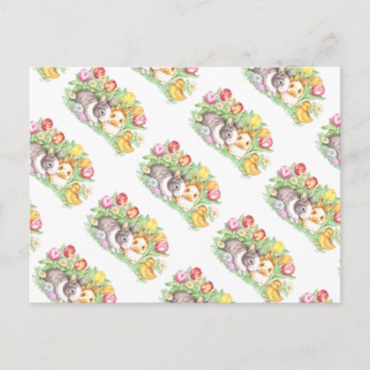 Briefkaart van de lente-feestdag paasbunny (Voorkant)