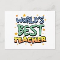 Briefkaart van de Leraar van de wereld het Beste
