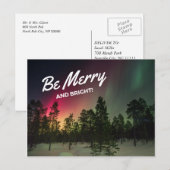 Briefkaart van de Lichten van de vakantie het (Voorkant / Achterkant)