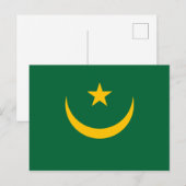 Briefkaart van de Mauritaanse vlag (Voorkant / Achterkant)