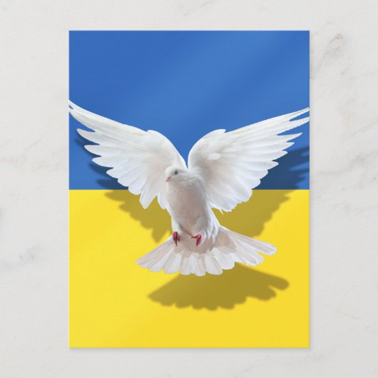 Briefkaart van de Oekraïense vlag Peace Dove Freed (Voorkant)