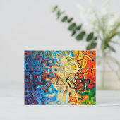 Briefkaart van de olieramp met de regenboog (Staand voorkant)