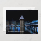 Briefkaart van de oude chapelbrug luzerne (Voorkant / Achterkant)