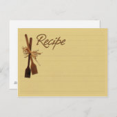 Briefkaart van de oude kookrecept (Voorkant / Achterkant)