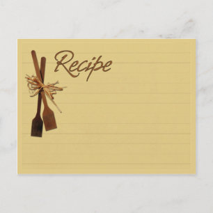 Briefkaart van de oude kookrecept