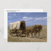 Briefkaart van de paard getrokken wagen (Voorkant / Achterkant)