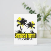 Briefkaart van de palmboom van het eiland Florida (Staand voorkant)