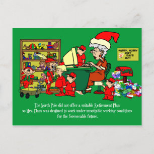 Briefkaart van de pensionering op de Noordpool