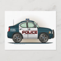 Briefkaart van de politie-interceptor Car Car