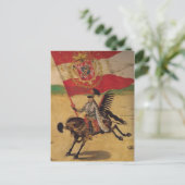  Briefkaart van de Poolse vlag (Staand voorkant)