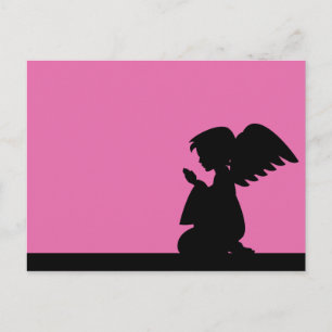 Briefkaart van de Praying Angel in Silhouette