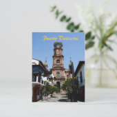 Briefkaart van de Puerto Vallarta-kerk (Staand voorkant)
