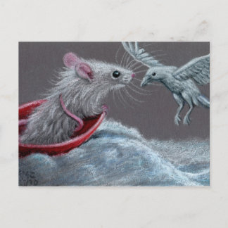 Briefkaart van de Raaf van de rat het Witte