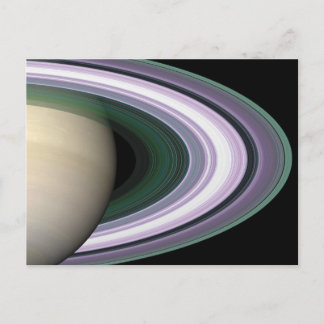 Briefkaart van de Rings van Saturnus-ruimte