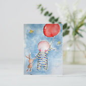 Briefkaart van de Rode Baloon (Staand voorkant)