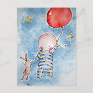 Briefkaart van de Rode Baloon