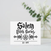 Briefkaart van de Salem Witch Society (Staand voorkant)