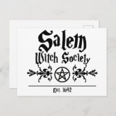 Briefkaart van de Salem Witch Society (Voorkant / Achterkant)