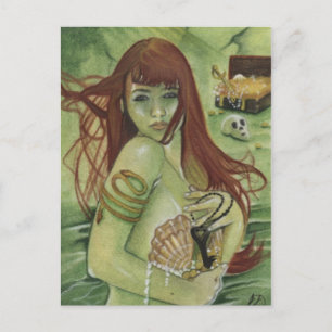 Briefkaart van de schatkist van Mermaid