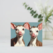 Briefkaart van de Schattigee Koeien (Staand voorkant)