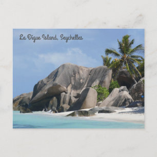 Briefkaart van de Seychellen La Digue