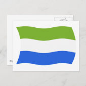 Briefkaart van de Sierra Leone-vlag (Voorkant / Achterkant)