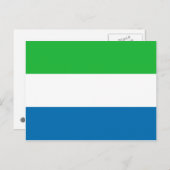Briefkaart van de Sierra Leone-vlag (Voorkant / Achterkant)