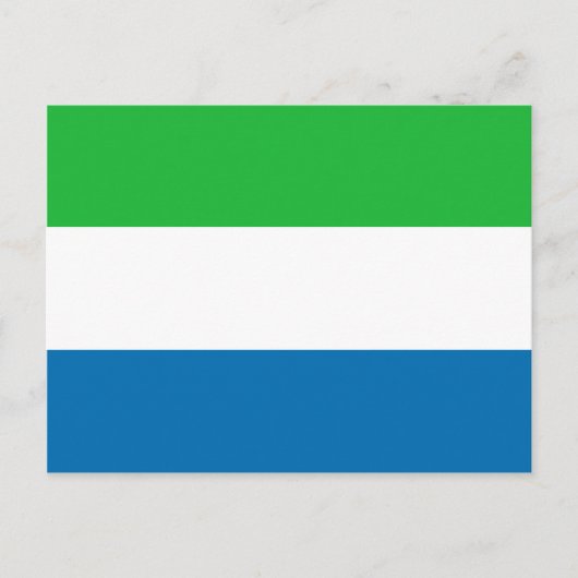 Briefkaart van de Sierra Leone-vlag (Voorkant)