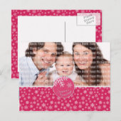 Briefkaart van de Sneeuwvlok van de Groeten van (Voorkant / Achterkant)