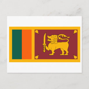 Briefkaart van de Sri Lankaanse vlag