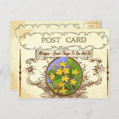  Briefkaart van de staatsbloem van Michigan (Voorkant / Achterkant)