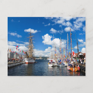 Briefkaart van de stad Bergen