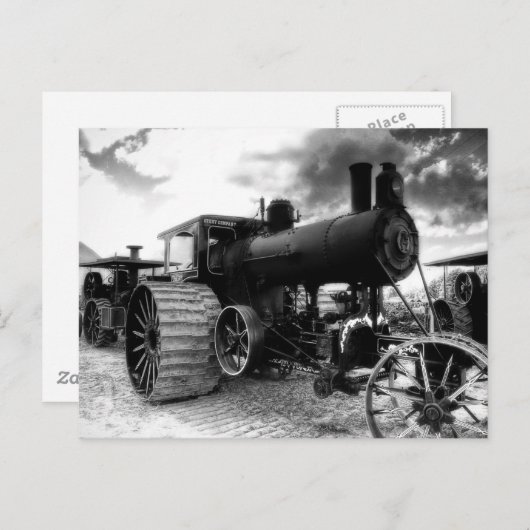 Briefkaart van de stoommotor (Voorkant / Achterkant)