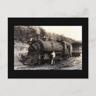 Briefkaart van de -stoomtrein