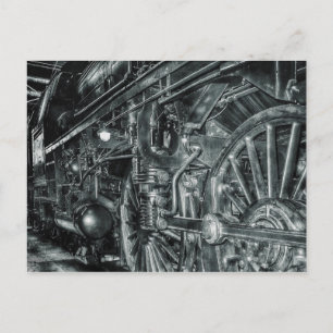 briefkaart van de stoomtrein