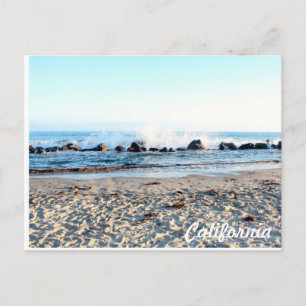 Briefkaart van de Stranden van Californië Golven