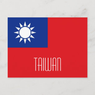 Briefkaart van de Taiwanese vlag