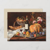 Briefkaart van de Thanksgiving met groenten en fru (Voorkant / Achterkant)